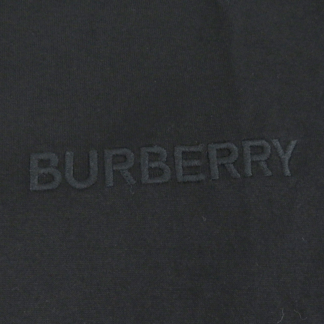 Excellent BURBERRY Short sleeve T-shirt Logo embroidered crew neck black