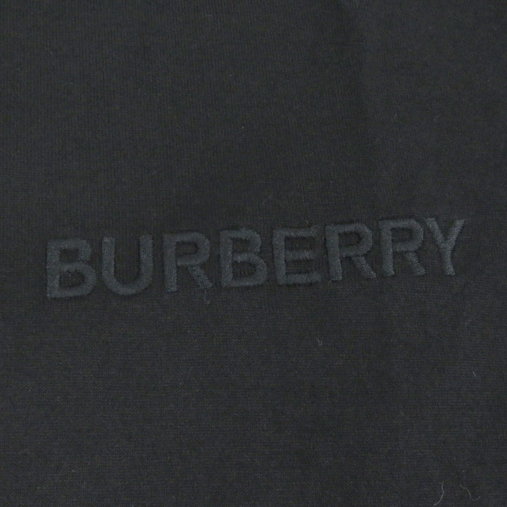 Excellent BURBERRY Short sleeve T-shirt Logo embroidered crew neck black
