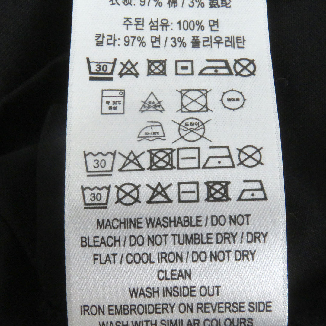 素晴らしいBURBERRY半袖Tシャツロゴ刺繍クルーネックブラック