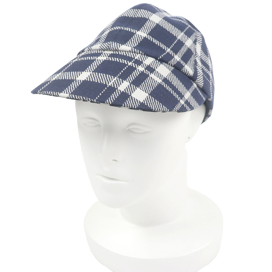 Excellent Christian Dior cap Check Pattern Oblique Reverse Baseball Hat Navy
