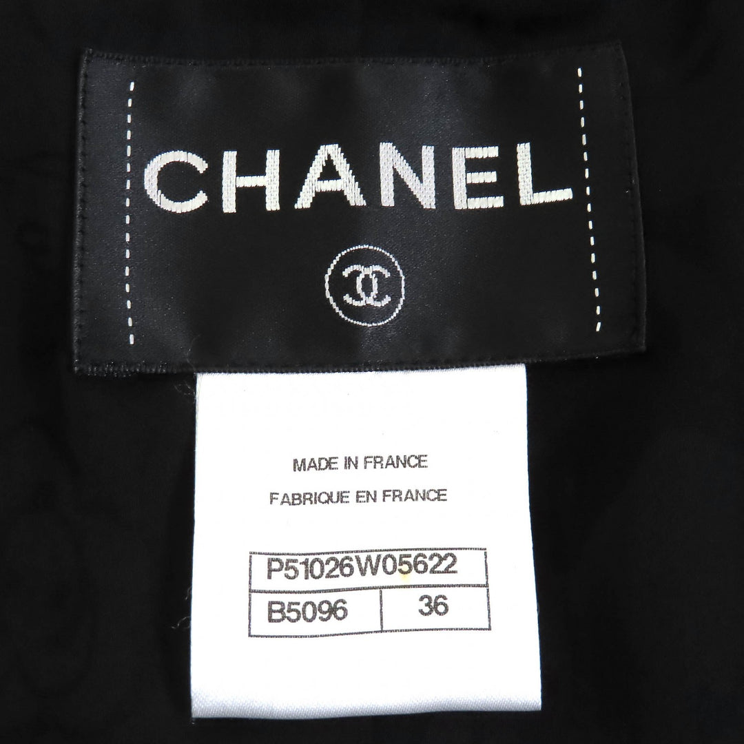 CHANEL ツーピースセット COCO ボタンレース コットンツイード ノーカラー P51026/P51112