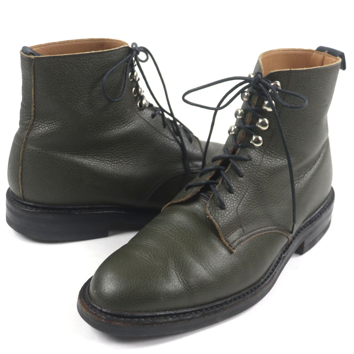 Great CROCKETT&JONES TOMORROWLAND Ankle boots BOWFELL Olive green leather mens 7 6135