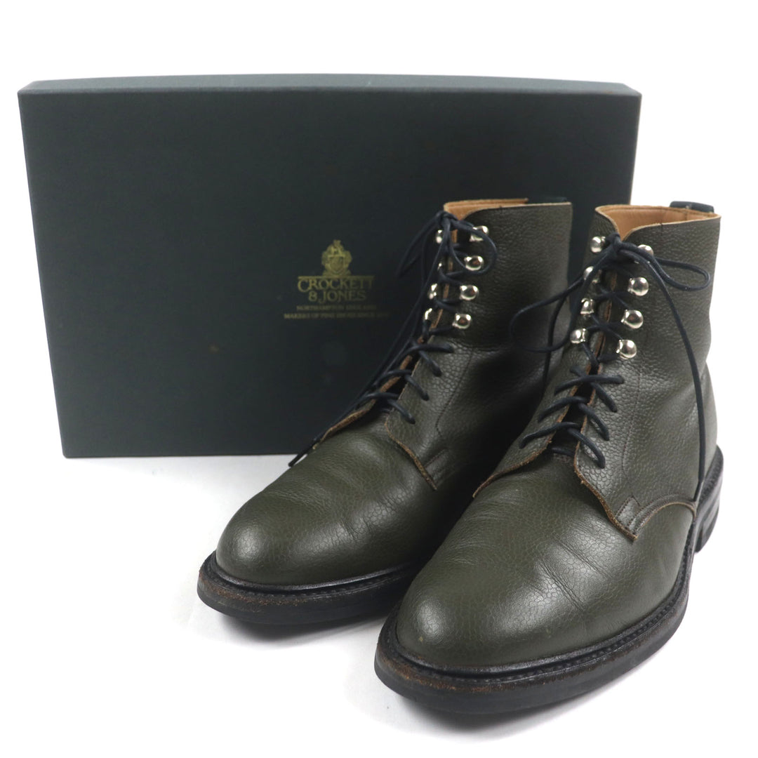 Great CROCKETT&JONES TOMORROWLAND Ankle boots BOWFELL Olive green leather mens 7 6135
