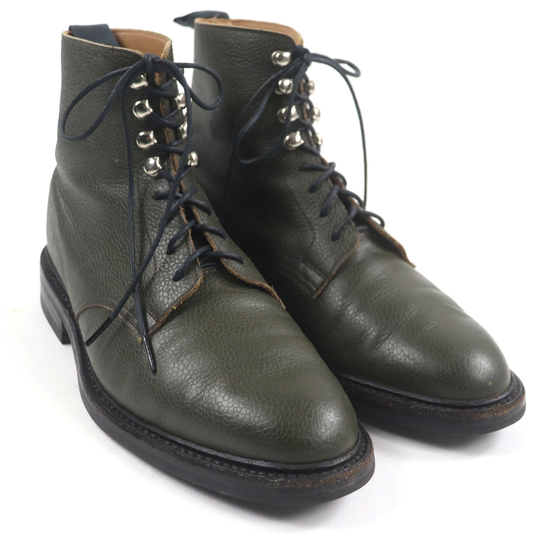 Great CROCKETT&JONES TOMORROWLAND Ankle boots BOWFELL Olive green leather mens 7 6135