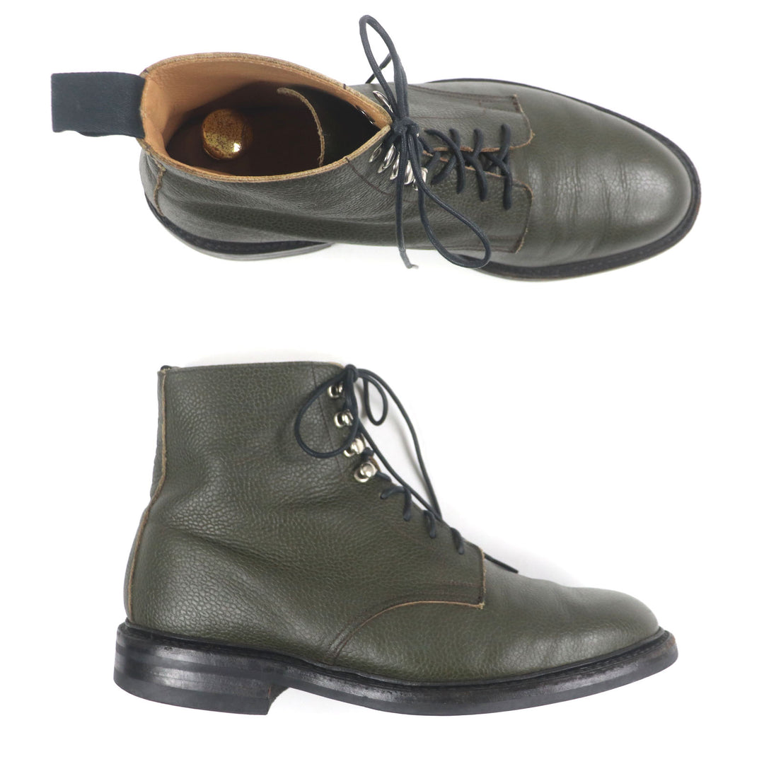 Great CROCKETT&JONES TOMORROWLAND Ankle boots BOWFELL Olive green leather mens 7 6135