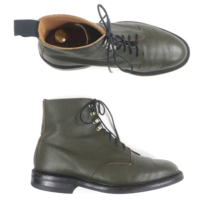 Great CROCKETT&JONES TOMORROWLAND Ankle boots BOWFELL Olive green leather mens 7 6135
