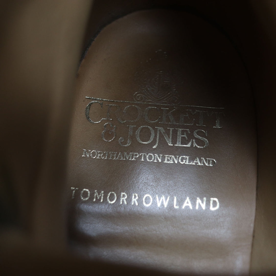 Great CROCKETT&JONES TOMORROWLAND Ankle boots BOWFELL Olive green leather mens 7 6135