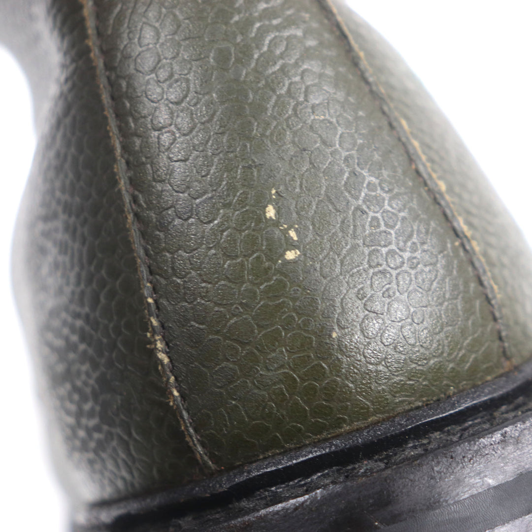 Great CROCKETT&JONES TOMORROWLAND Ankle boots BOWFELL Olive green leather mens 7 6135