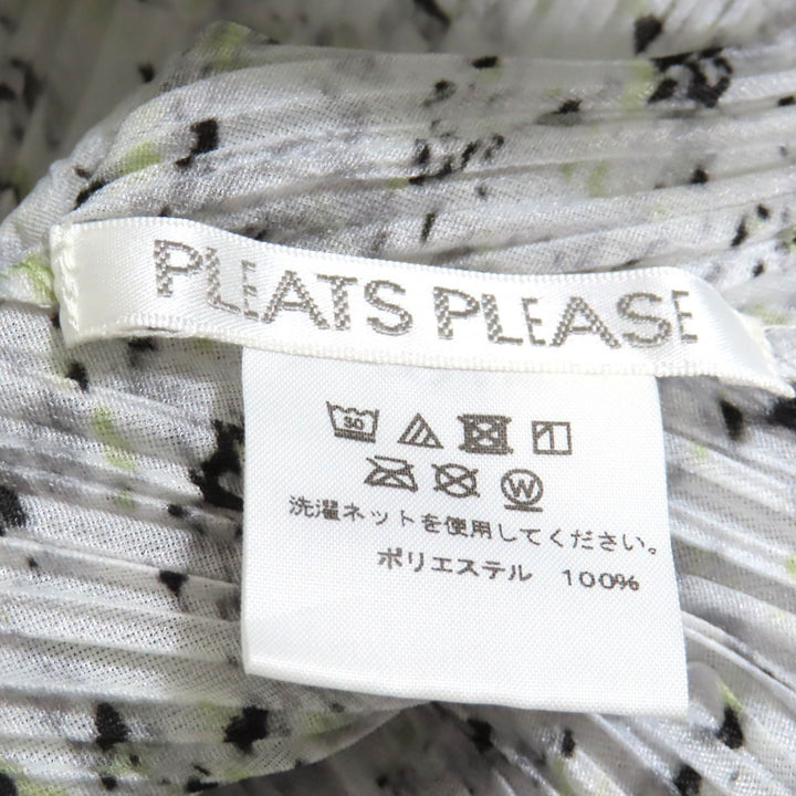 Excellent PLEATS PLEASE blouse White black polyester Women 3 PP71-JJ203