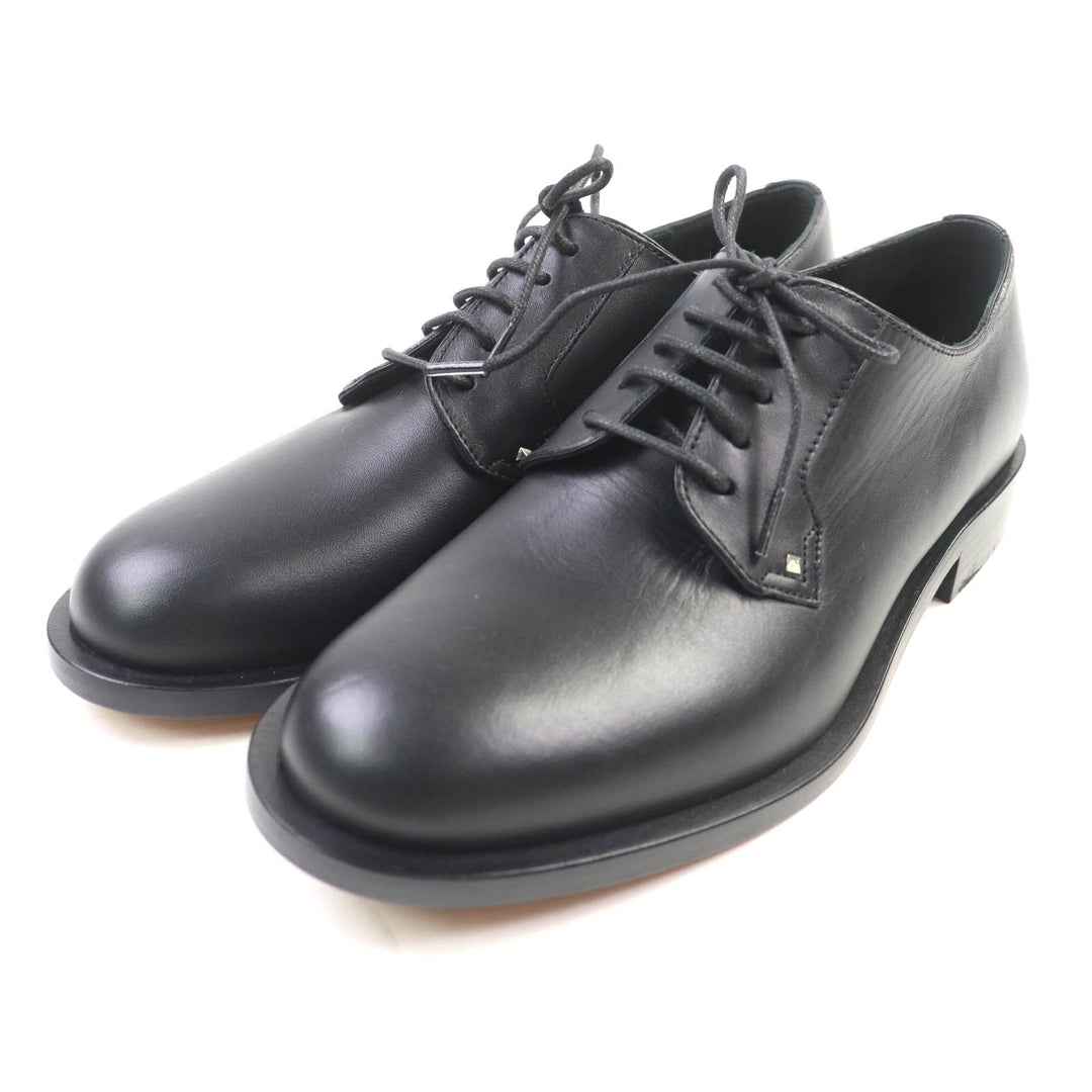 新品 Valentino Garavani レザーシューズ ロックスタッズ レースアップ ブラックレザー レディース 37
