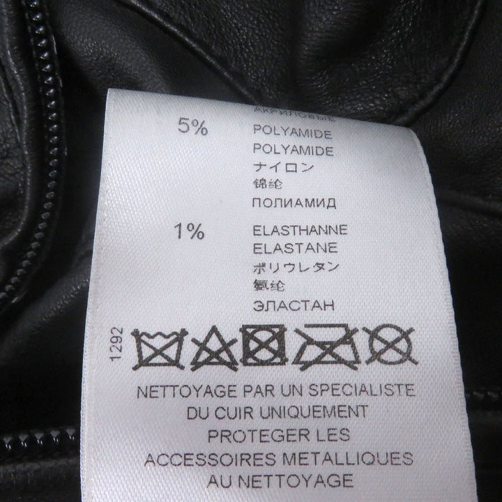 非常に良い GIVENCHY ブルゾン ロゴプリント パーカー ブラック ラムレザー 48 BM00K360DH