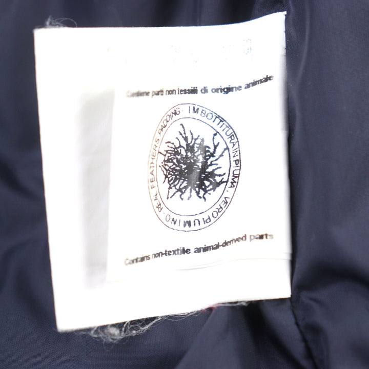 Very Good eleventy Down vest Logo button Navy Nylon Women S