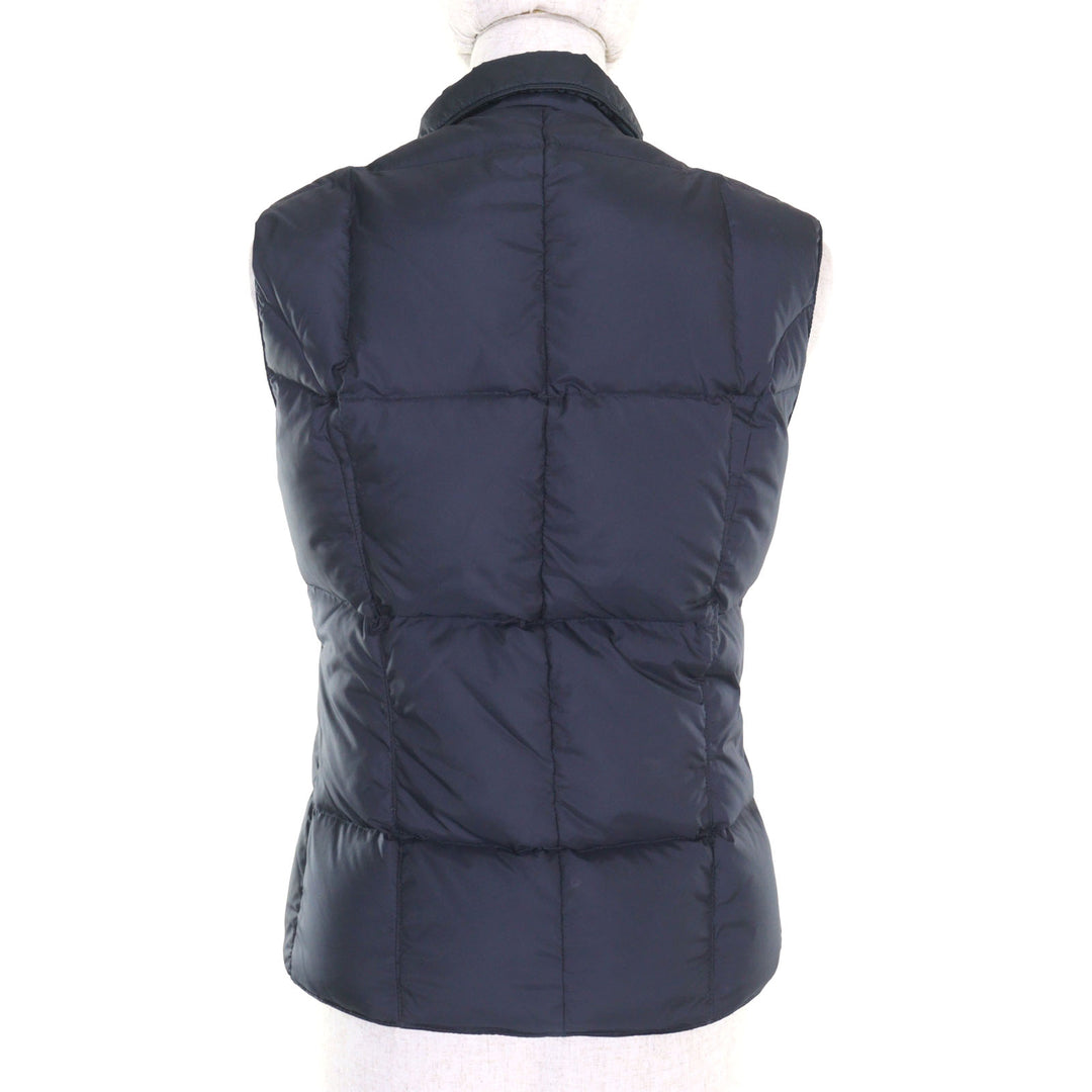 Very Good eleventy Down vest Logo button Navy Nylon Women S