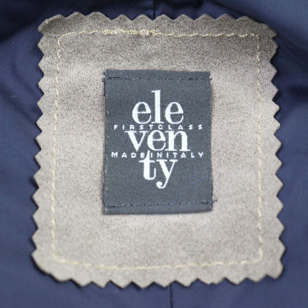 Very Good eleventy Down vest Logo button Navy Nylon Women S