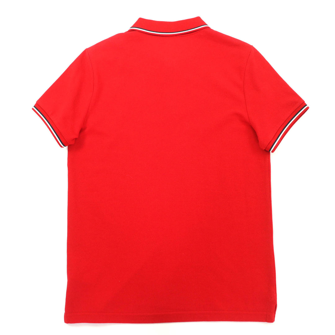 新品 MONCLER 半袖ポロシャツ MAGLIA POLO MANICA レッド コットン メンズ S