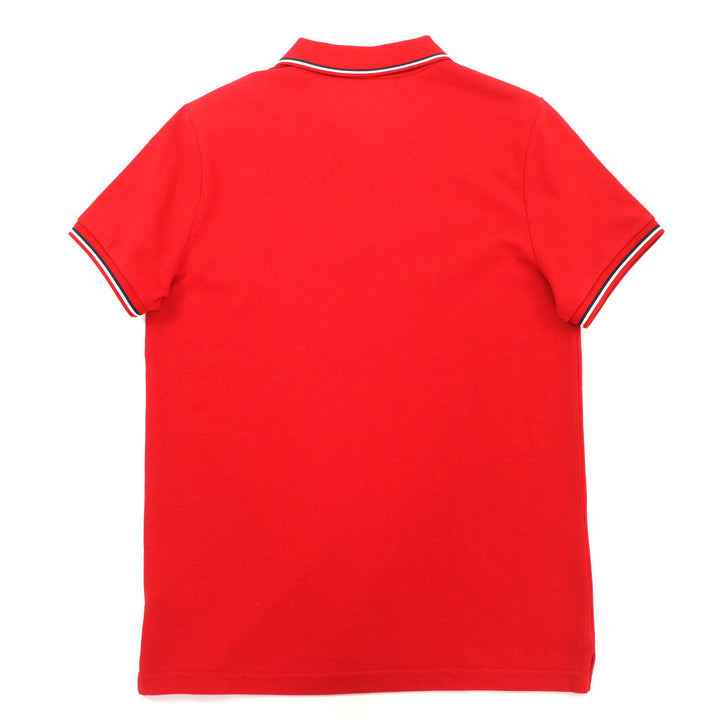 新品 MONCLER 半袖ポロシャツ MAGLIA POLO MANICA レッド コットン メンズ S