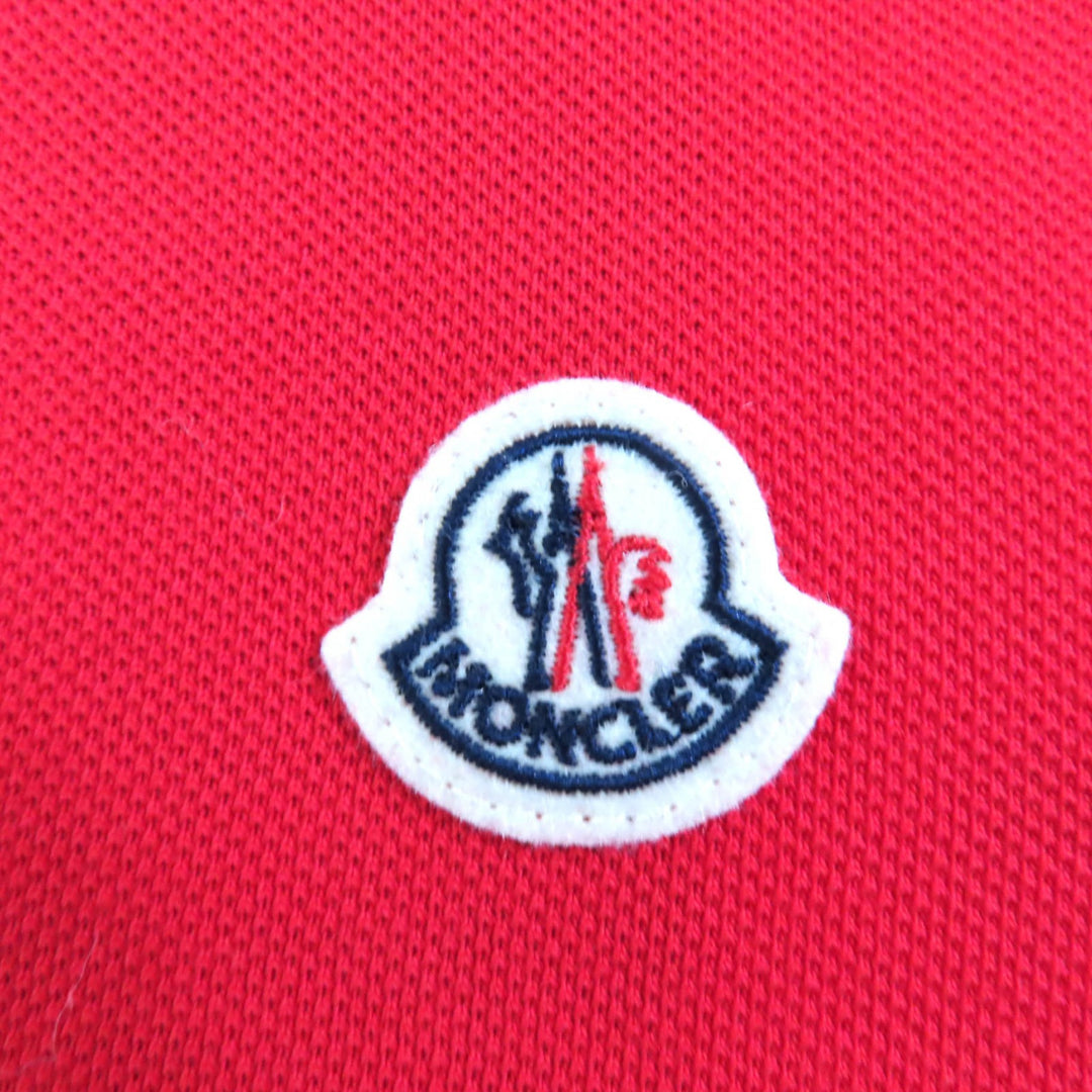 新品 MONCLER 半袖ポロシャツ MAGLIA POLO MANICA レッド コットン メンズ S
