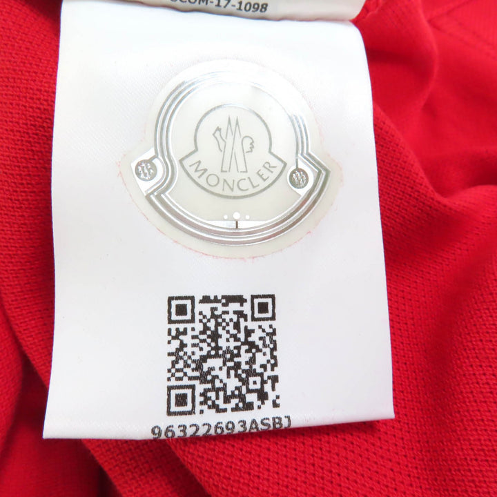 新品 MONCLER 半袖ポロシャツ MAGLIA POLO MANICA レッド コットン メンズ S