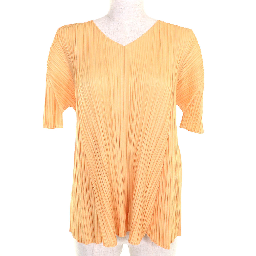 Excellent PLEATS PLEASE T-shirt Orange polyester Women 3 PP21-JK281