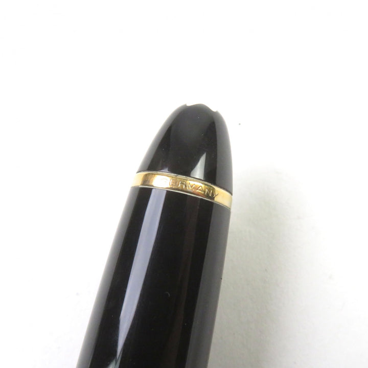 優れたモンブラン万年筆 マイスターシュテュック 146 希少なロゴ刻印入り ブラックゴールド 14K