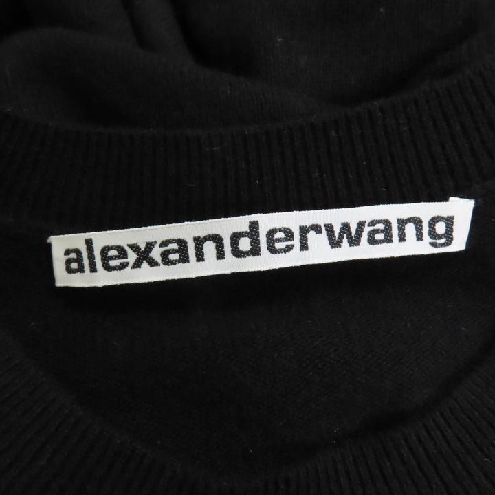 Great Alexander Wang knit Cashmere blend, long sleeves, irregular design black
