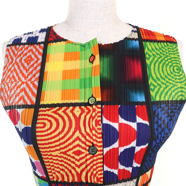 Excellent PLEATS PLEASE Best All-over print T-shirt Women 3 PP64-JE221