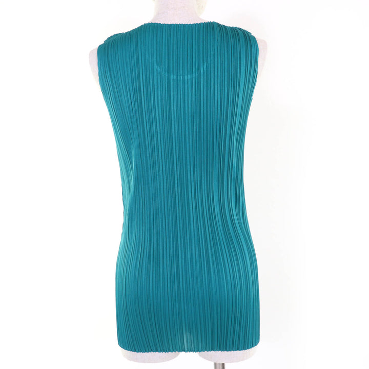 Excellent PLEATS PLEASE Tunic No sleeve Green system polyester Women 3