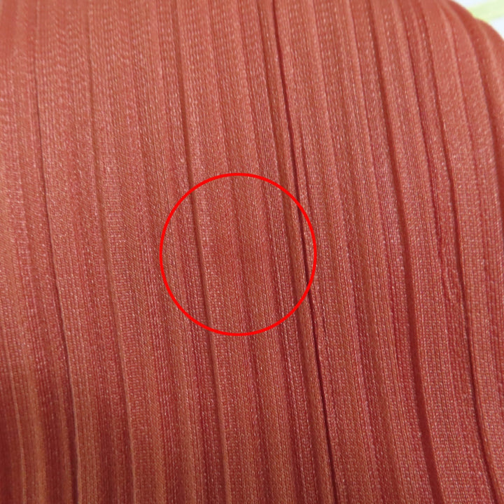 美品 PLEATS PLEASE ワンピース 半袖 オレンジ系 ポリエステル レディース 3 PP81-JT223