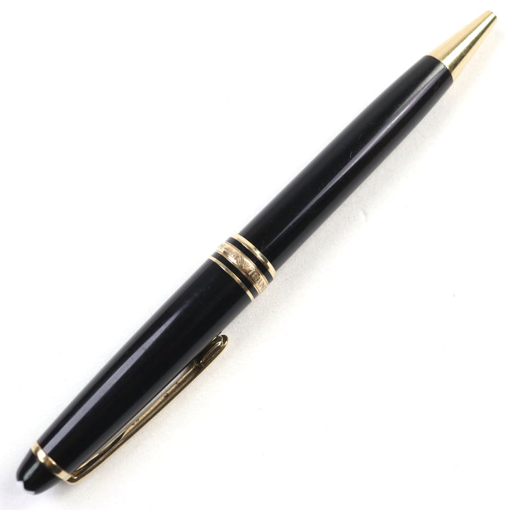 Very Good MONTBLANC Ballpoint pen Meisterstck Classic Logo engraved White Star Twist