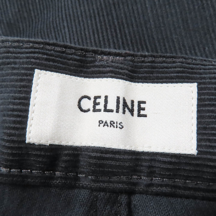 Great CELINE Pants Corduroy flare Dark green cotton Women 24