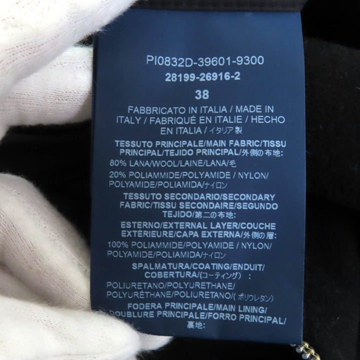 Great Herno down coat With logo wool switching stand collar black Women 38