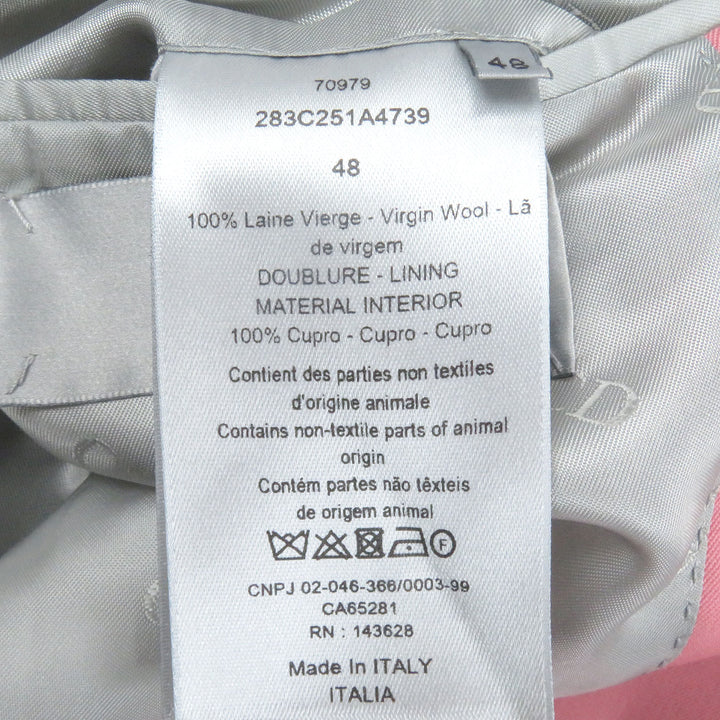 DIOR×Cactus Jack Jacket オフィサーカラージャケット ピンク ウール メンズ 48 283C251A4739 美品