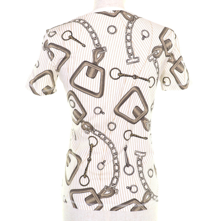 Excellent HERMES Short sleeve T-shirt Kaleidoscope Effect Brown 34 4H4648DH