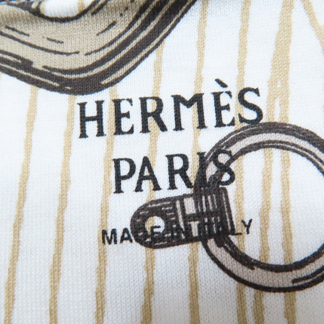 Excellent HERMES Short sleeve T-shirt Kaleidoscope Effect Brown 34 4H4648DH