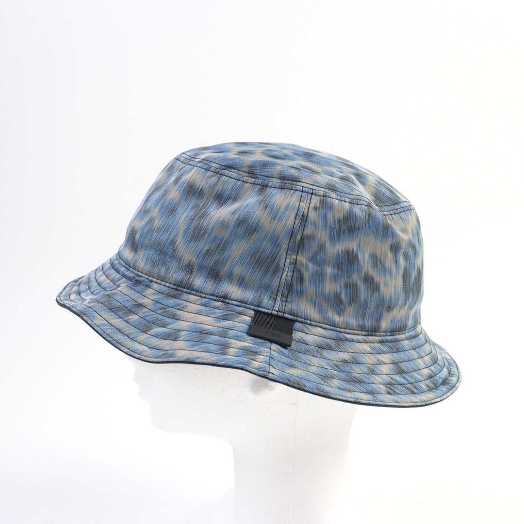 新品 DIOR Parley ハット Forge Oceans Bucket ブルー 総柄 メンズ M 293C906D5547