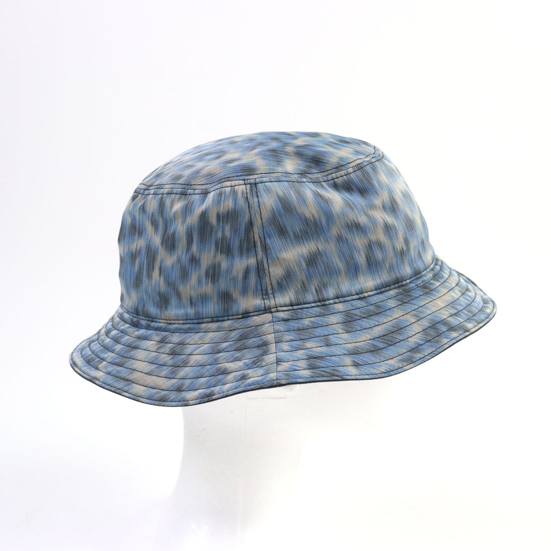 Pristine DIOR Parley hat Forge Oceans Bucket Blue all-over pattern M