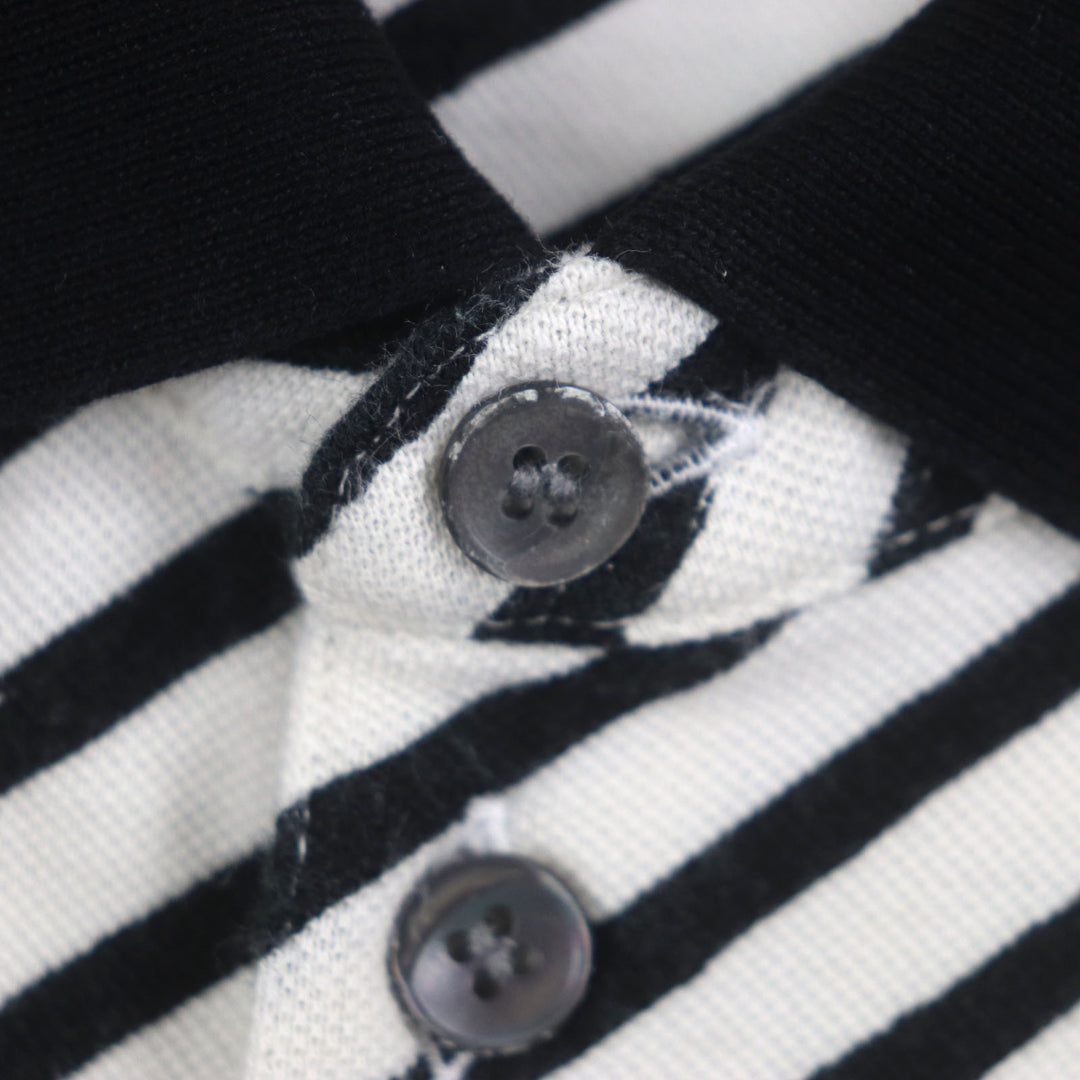 Great DOLCE&GABBANA Short sleeve polo shirt White black cotton mens 52