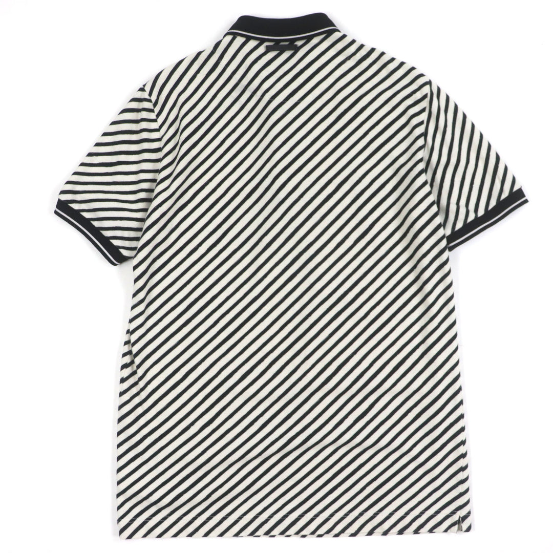 Great DOLCE&GABBANA Short sleeve polo shirt White black cotton mens 52