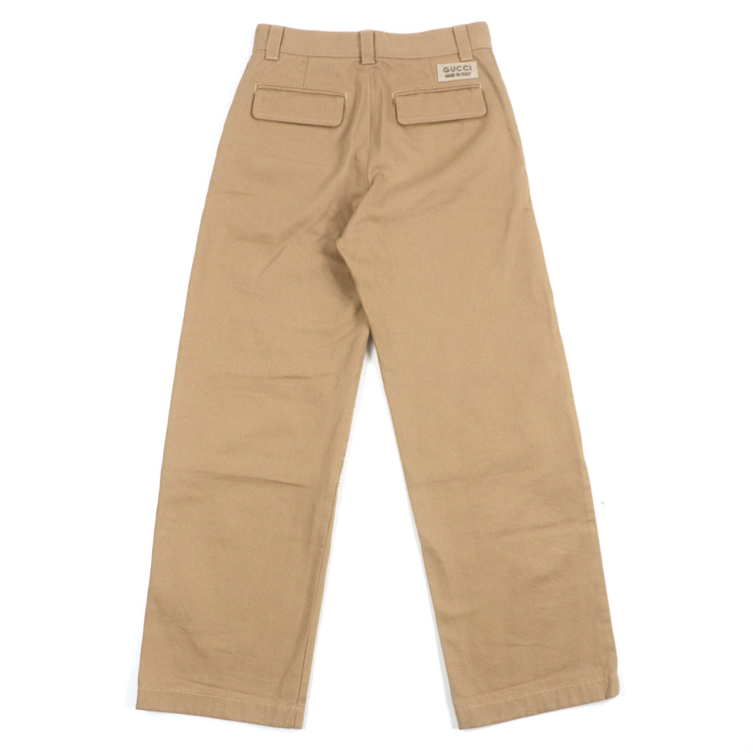 Excellent GUCCI Denim pants Embossed GG logo organic beige cotton mens 44 771458