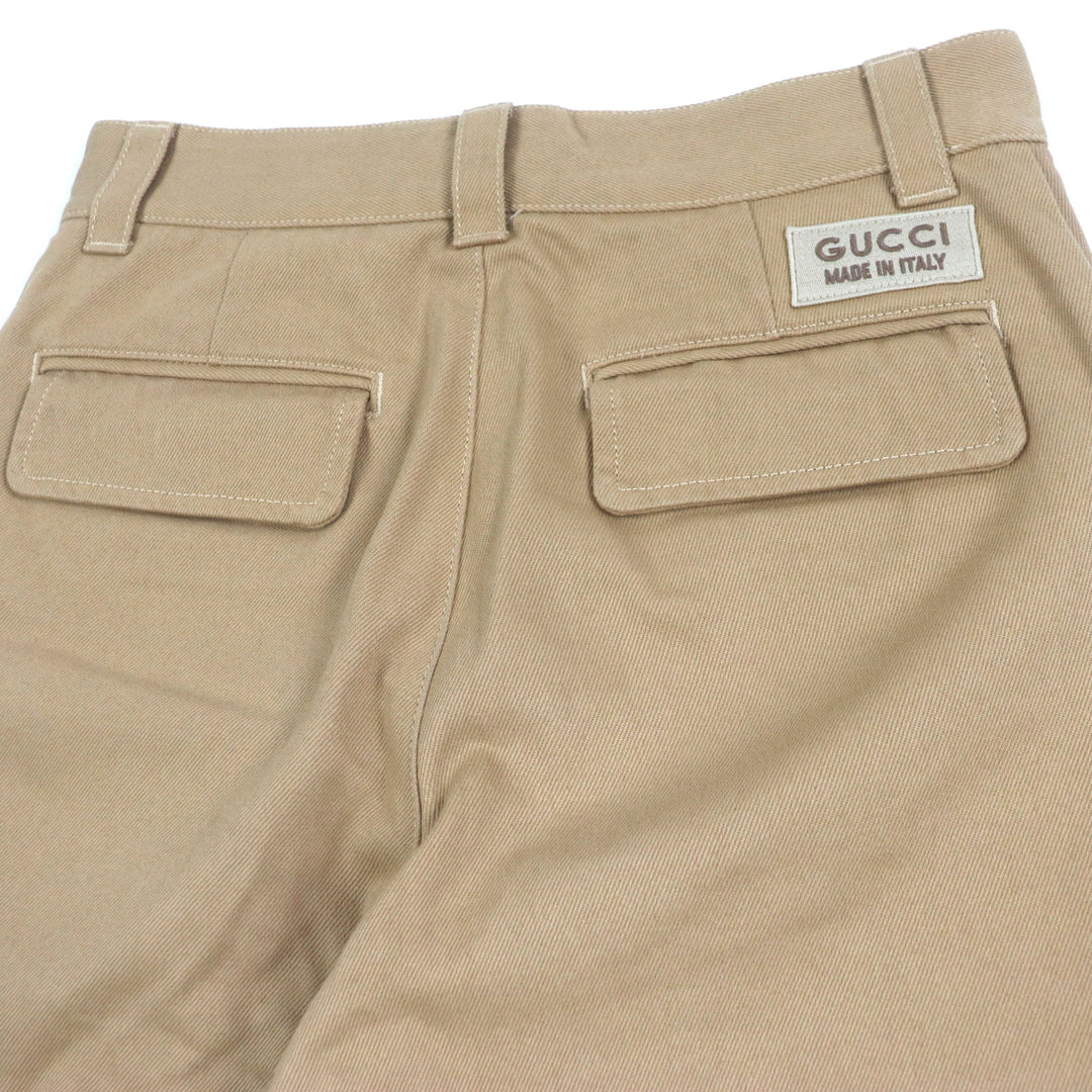 Excellent GUCCI Denim pants Embossed GG logo organic beige cotton mens 44 771458