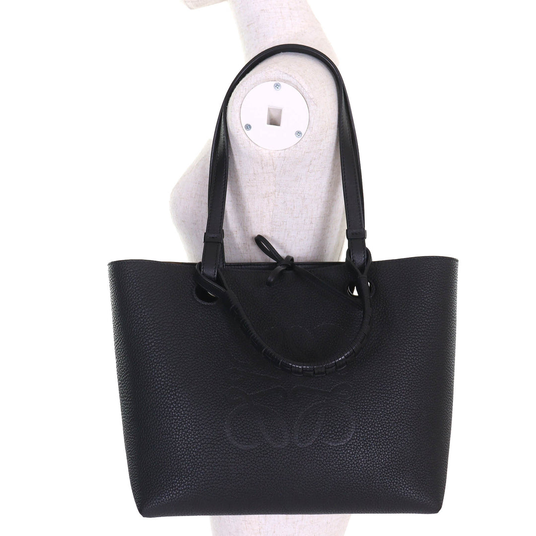 LOEWE トートバッグ アナグラム スモール 2ウェイ レザートートバッグ ブラック レザー A717S72X031100