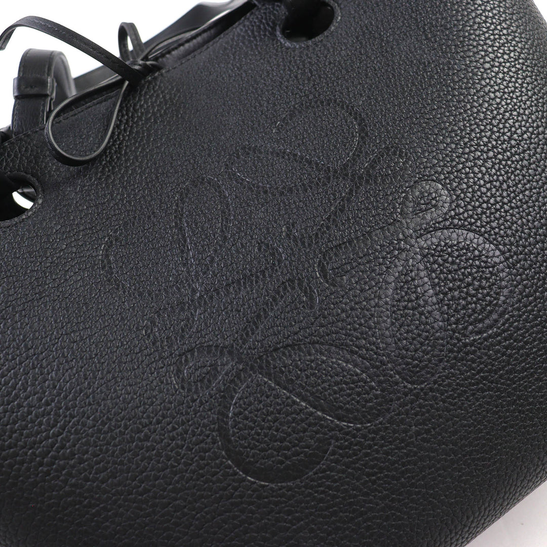LOEWE トートバッグ アナグラム スモール 2ウェイ レザートートバッグ ブラック レザー A717S72X031100