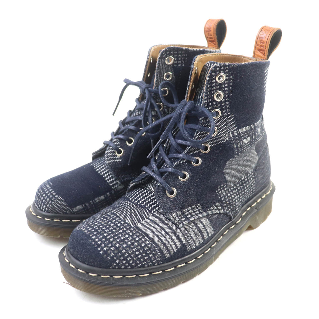 Great Dr.Martens short boots Pascalboro Denim 8-Hole Lace-Up Navy Women