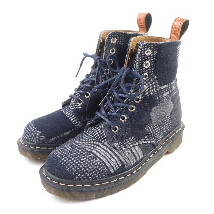 Great Dr.Martens short boots Pascalboro Denim 8-Hole Lace-Up Navy Women