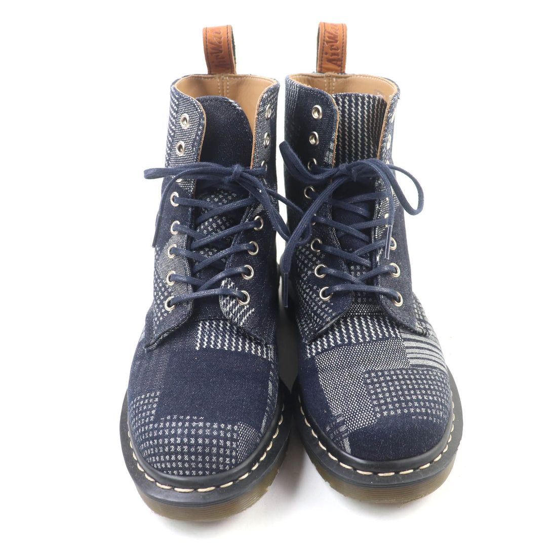 Great Dr.Martens short boots Pascalboro Denim 8-Hole Lace-Up Navy Women