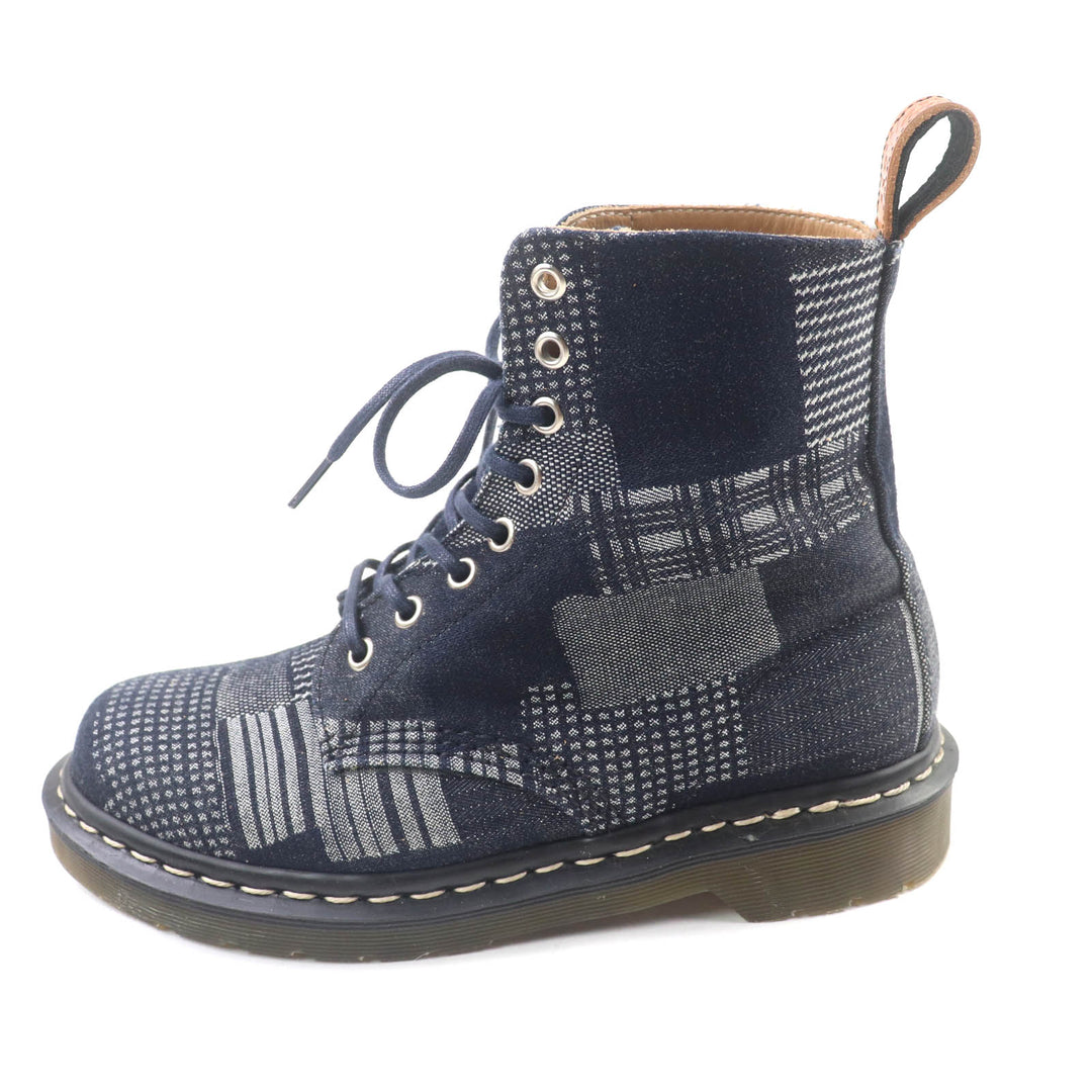 Great Dr.Martens short boots Pascalboro Denim 8-Hole Lace-Up Navy Women