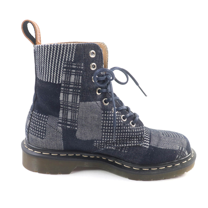 Great Dr.Martens short boots Pascalboro Denim 8-Hole Lace-Up Navy Women