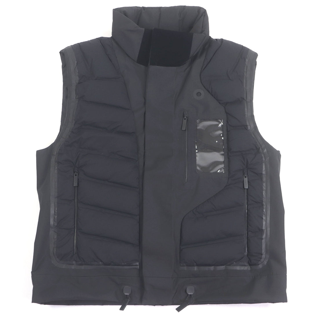 Great PRADA Down vest With hood Black series recycled polyester mens M
