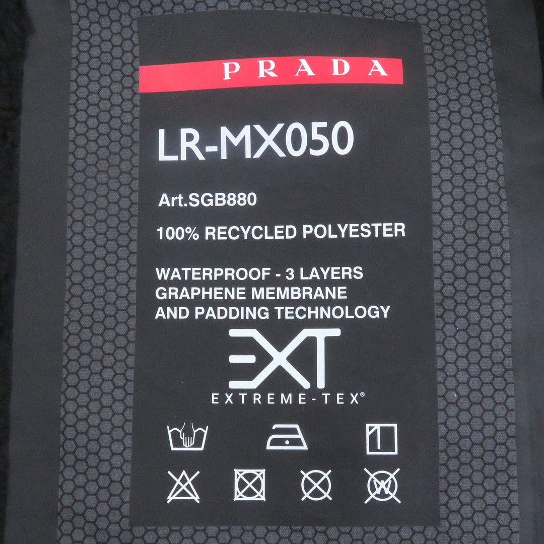 Great PRADA Down vest With hood Black series recycled polyester mens M