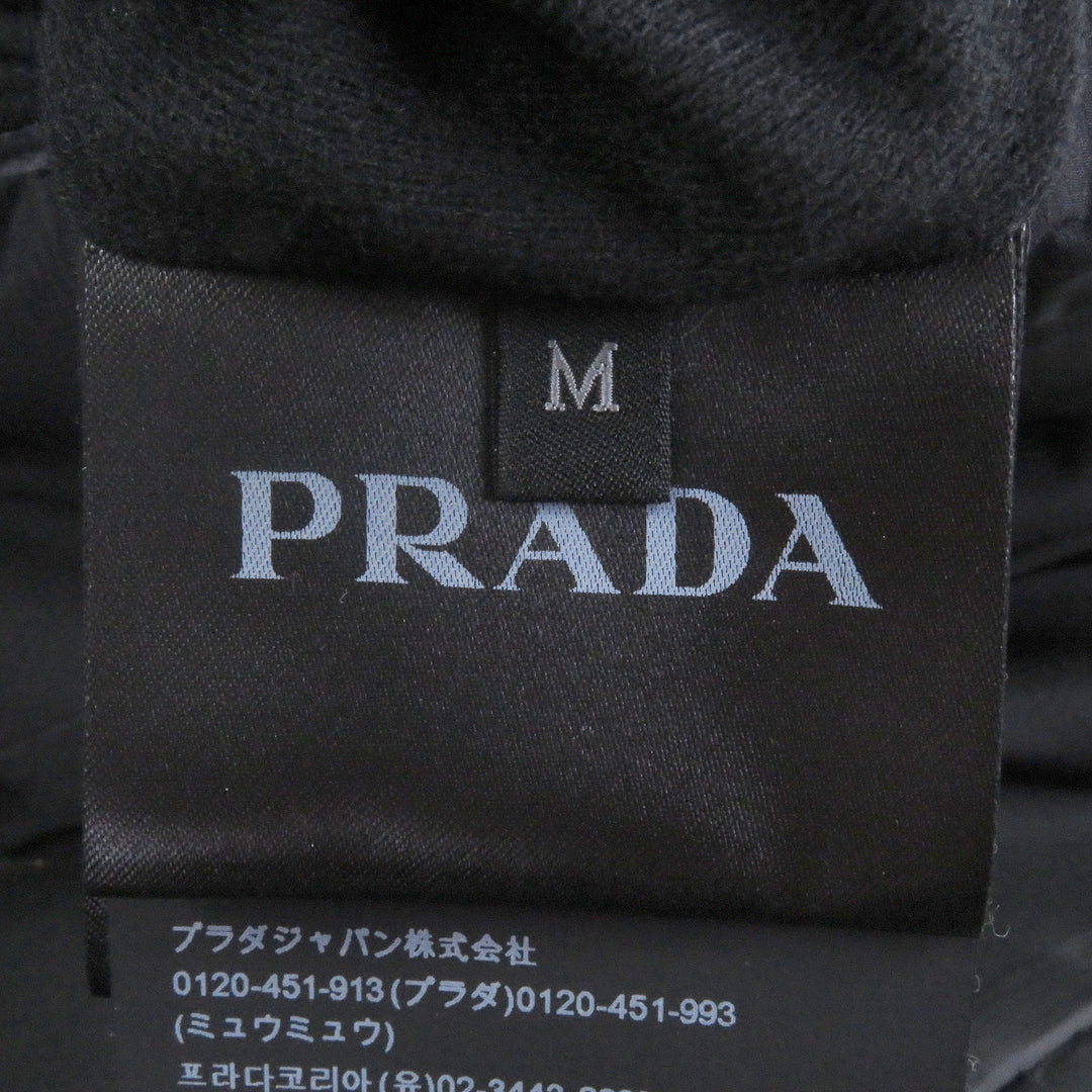 Great PRADA Down vest With hood Black series recycled polyester mens M